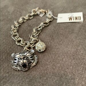 Bold John Wind Silver Tiger Charm Bracelet - NWT